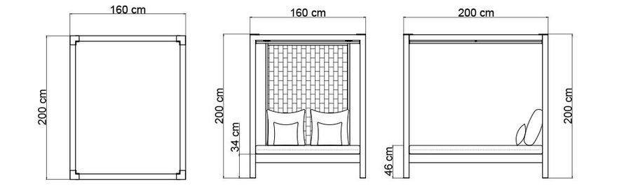 Кровать с балдахином Skyline Design Heart Daybed