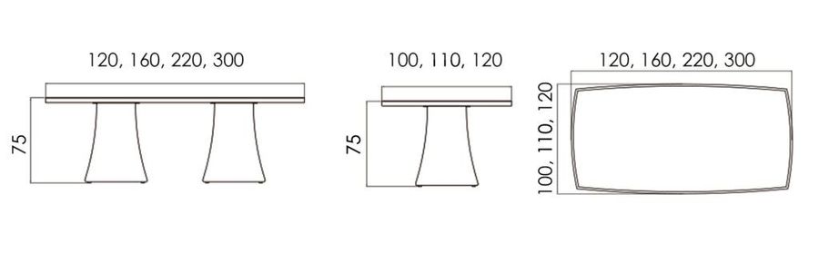 Обеденный стол Skyline Design Villa Mesa Comedor Rectangular