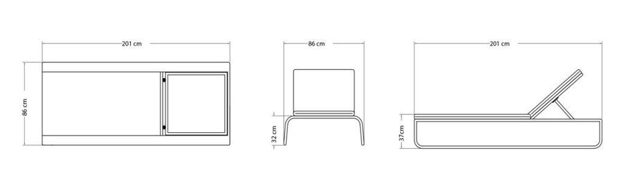 Модный шезлонг Skyline Design Villa Lounger