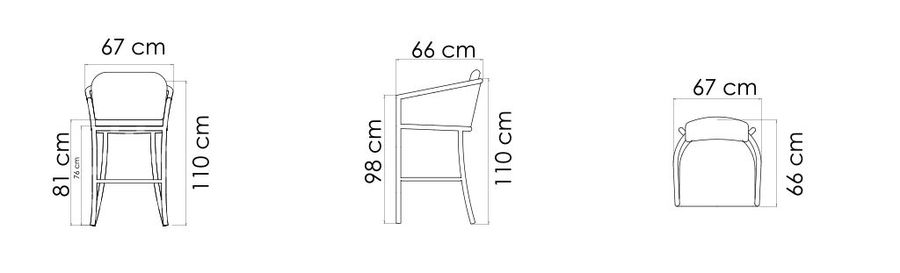 Барный стул Skyline Design Villa Barstool