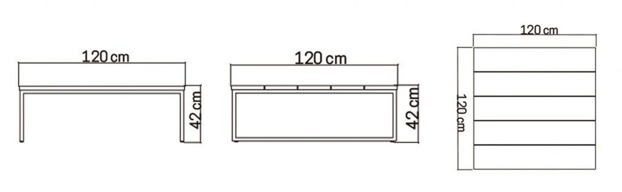 Журнальный столик Skyline Design Horizon Mesa Centro Nautic