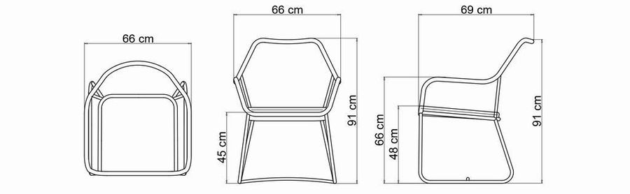 Плетеный стул Skyline Design Moma Sillon Comedor