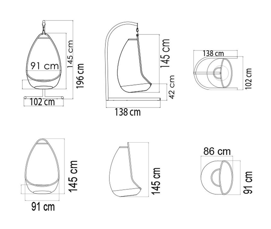 Шикарные качели Skyline Design Moma Hanging Chair