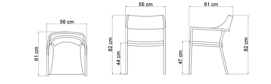 Садовый стул Skyline Design Plank Dining Armchair