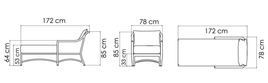 Стильный шезлонг Skyline Design Arena Lounger