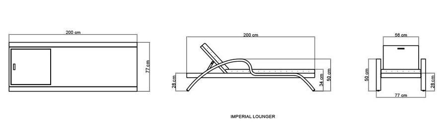 Стильный шезлонг Skyline Design Imperial Lounger