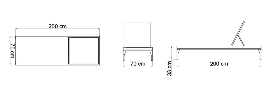 Модный шезлонг Skyline Design Brafta Lounger