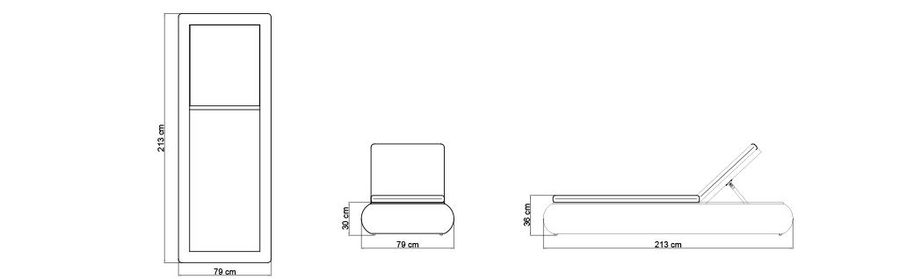 Современный шезлонг Skyline Design Dynasty Lounger