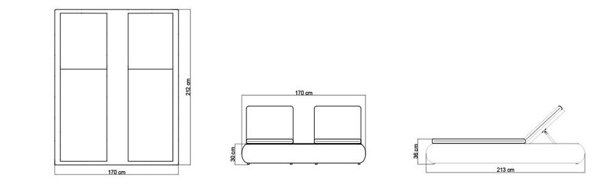 Двойной шезлонг Skyline Design Dynasty Double Lounger