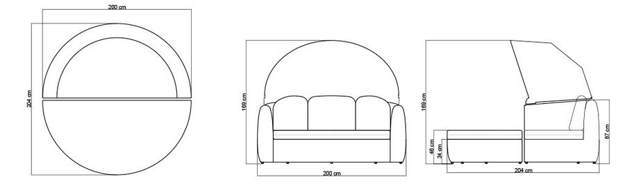 Кровать с козырьком от солнца Skyline Design Dynasty Daybed