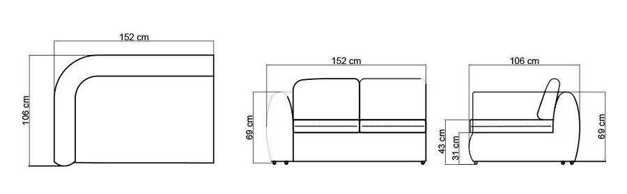 Модульный диван Skyline Design Dynasty Moduls