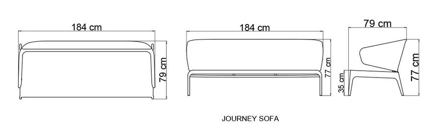 Уличный диван Skyline Design Journey Sillon