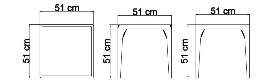 Квадратный столик Skyline Design Journey Side Table