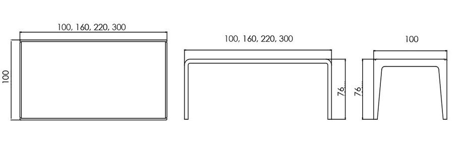 Стеклянный стол Skyline Design Journey Mesa Comedor