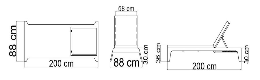 Современный шезлонг Skyline Design Journey Lounger