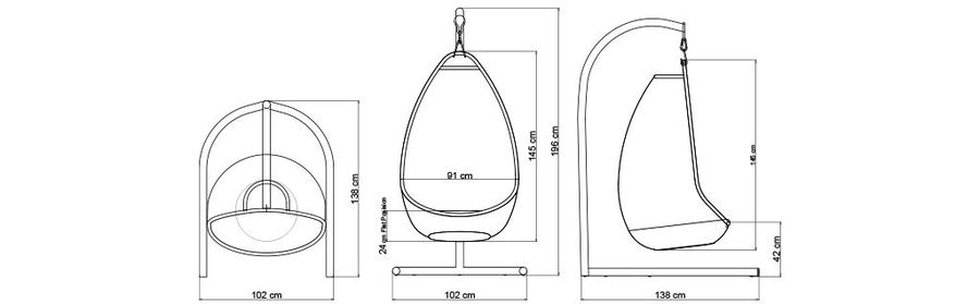 Садовые качели Skyline Design Journey Hanging Chair