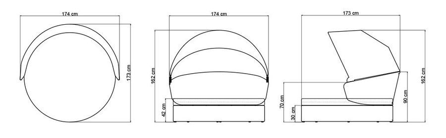 Круглая кровать Skyline Design Journey Daybed