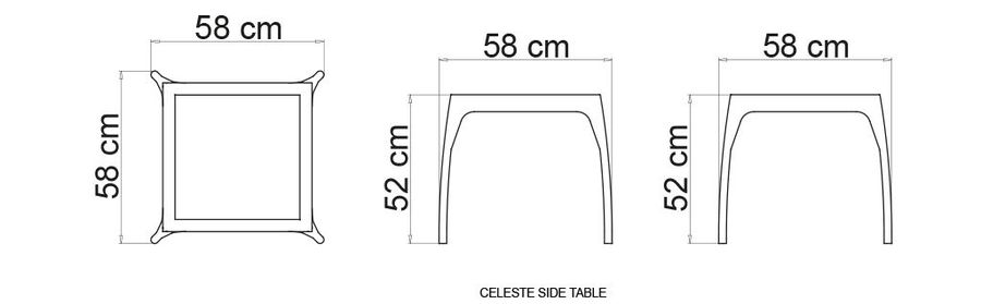 Стеклянный столик Skyline Design Celeste Side Table