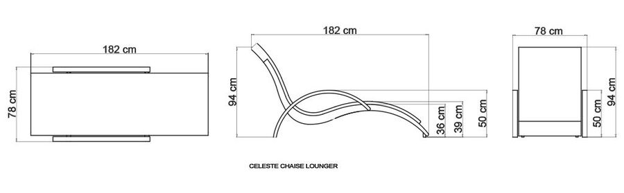 Современный шезлонг Skyline Design Celeste Lounger