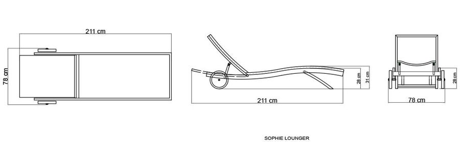 Удобный шезлонг Skyline Design Sophie Lounger