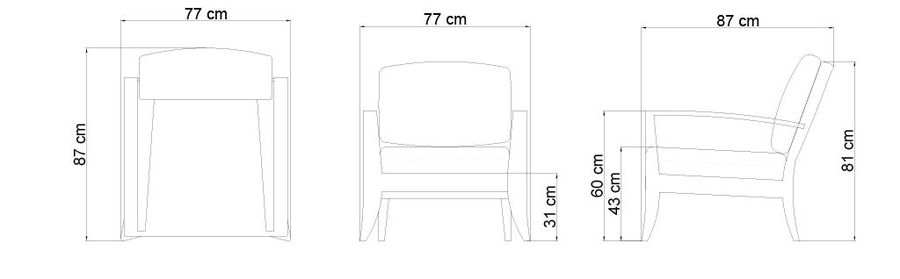 Удобное кресло Skyline Design Madison Armchair