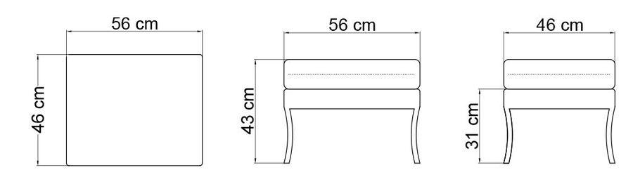 Стильная банкетка Skyline Design Madison Ottoman