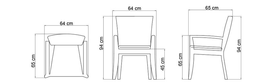 Садовый стул Skyline Design Madison Dining Armchair