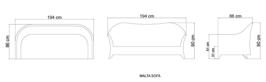 Уличный диван Skyline Design Malta Sofa