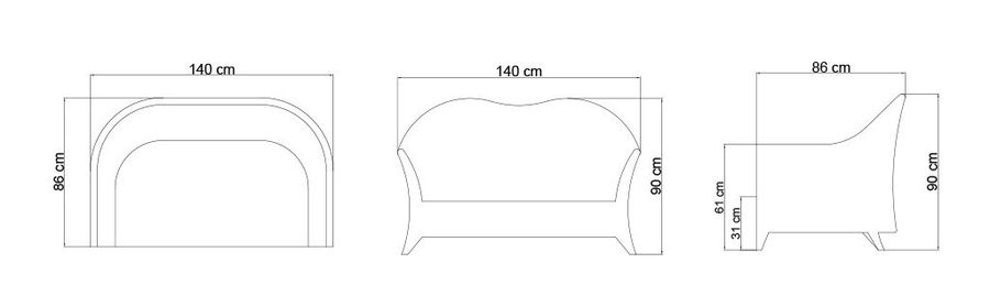 Элегантный диван Skyline Design Malta Loveseat