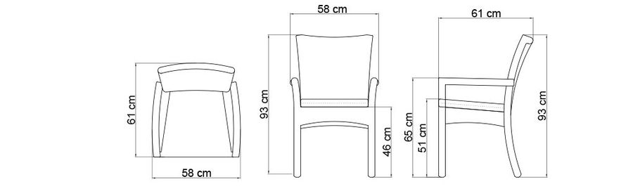 Стул с подлокотниками Skyline Design Ria Dining Armchair