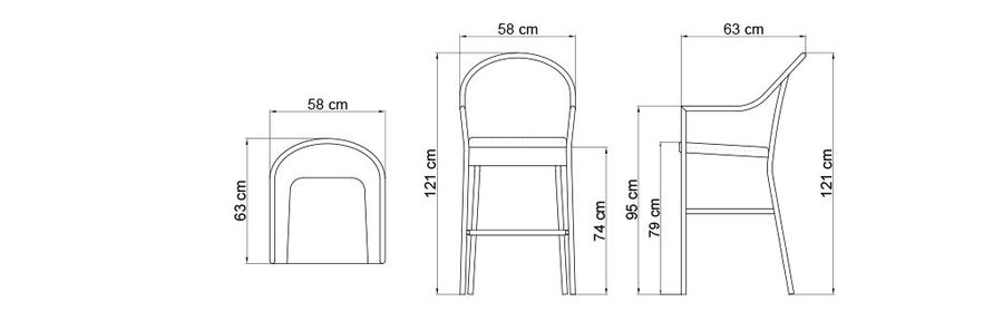 Барный стул Skyline Design Malta Barstool
