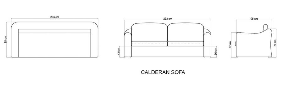 Трехместный диван Skyline Design Calderan Sofa