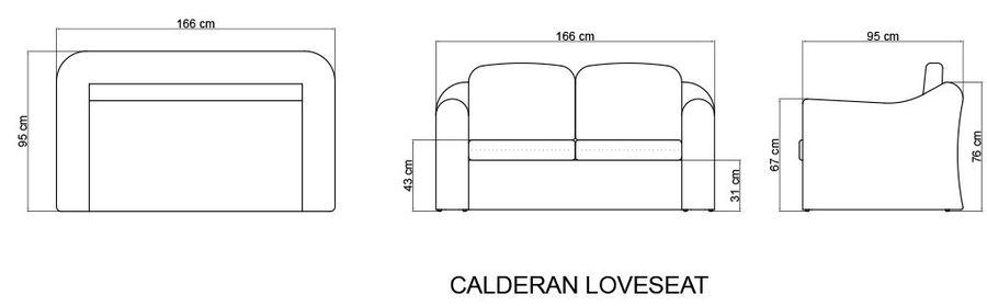 Стильный диван Skyline Design Calderan Loveseat