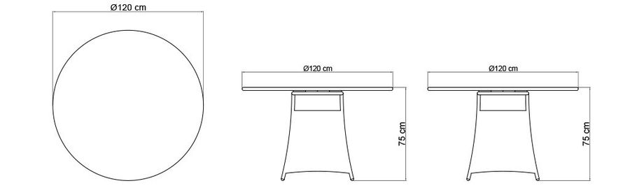 Круглый стол Skyline Design Calderan Round Table