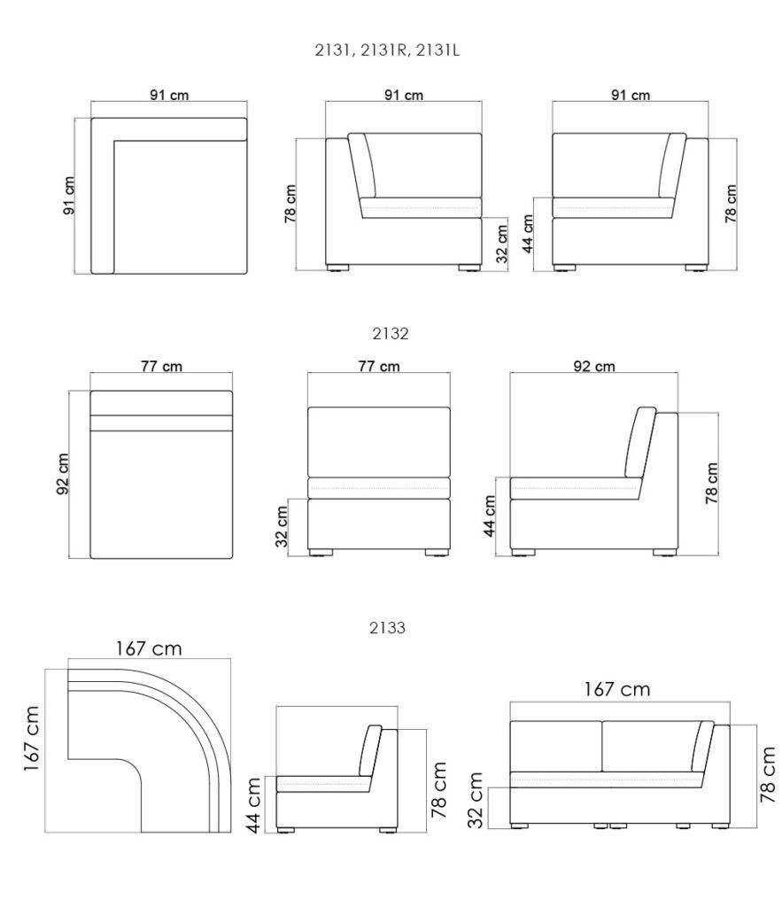 Модульный диван Skyline Design Cuatro Pacific Modul