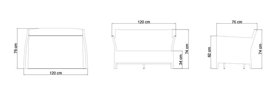 Двухместный диван Skyline Design Cielo Loveseat