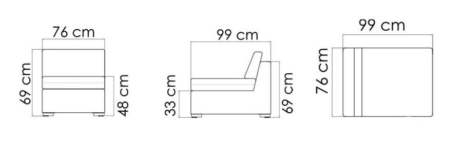 Модульный диван Skyline Design Castries Modulo