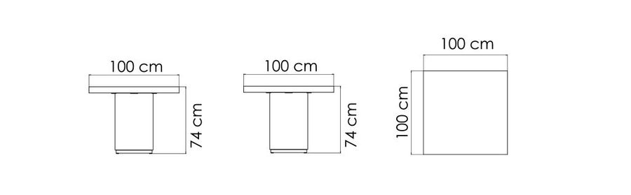 Квадратный стол Skyline Design Square Dining Table