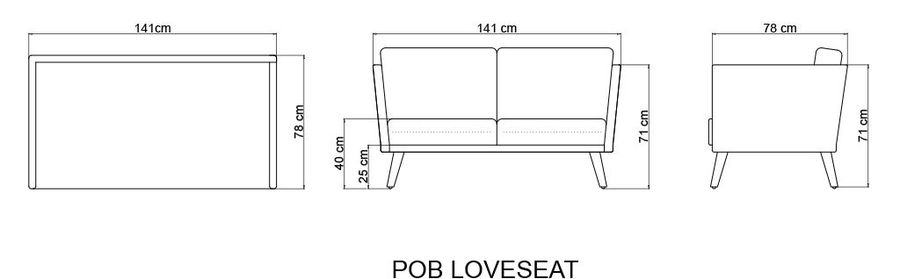 Двухместный диван Skyline Design Pob Sofa