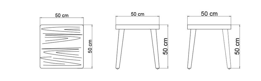 Приставной столик Skyline Design Pob Mesa Auxiliar