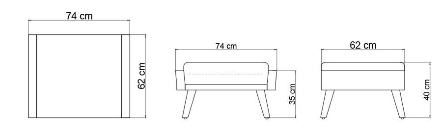 Мягкая банкетка Skyline Design Pob Banqueta