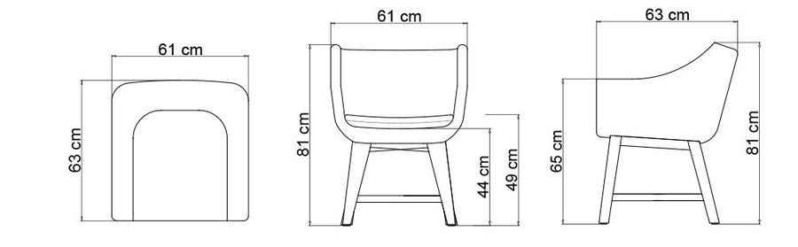 Стул с подлокотниками Skyline Design Pob Dining Armchair