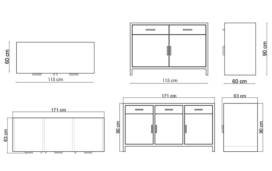 Элегантный буфет Skyline Design Opal Bufet