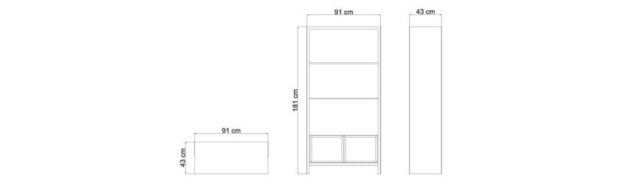 Плетеная витрина Skyline Design Ebony Etagere