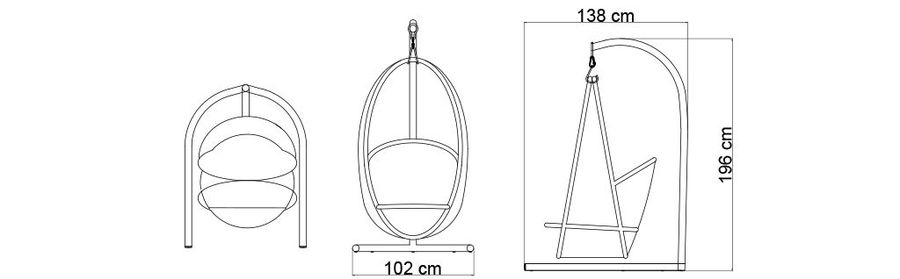 Стильные качели Skyline Design Heri Hanging Chair