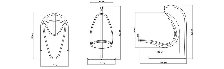 Удобные качели Skyline Design Christine Hanging Chair