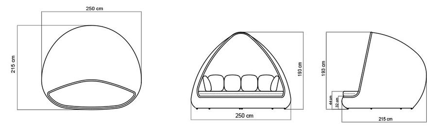 Кровать с плетеным балдахином Skyline Design Shade Daybed