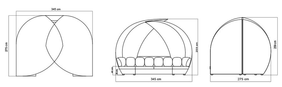 Уличная беседка Skyline Design Spartan Daybed