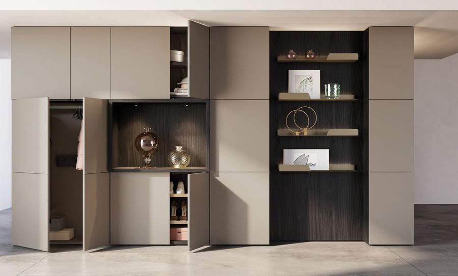 Стильная гардеробная Turati T4 Entrance And Living Closet 04