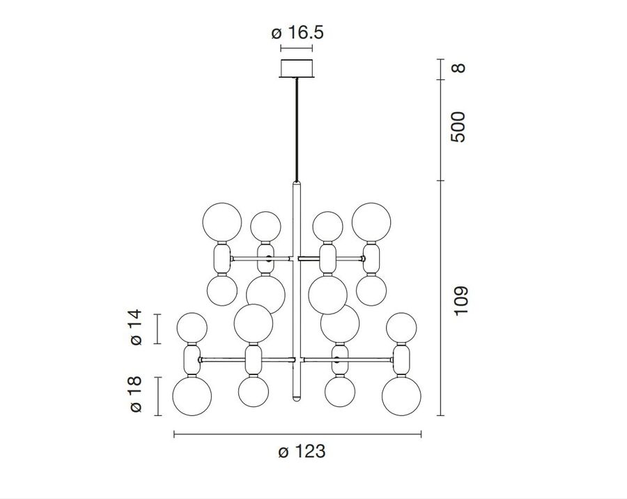 Современная люстра Parachilna Aballs Chandelier 8